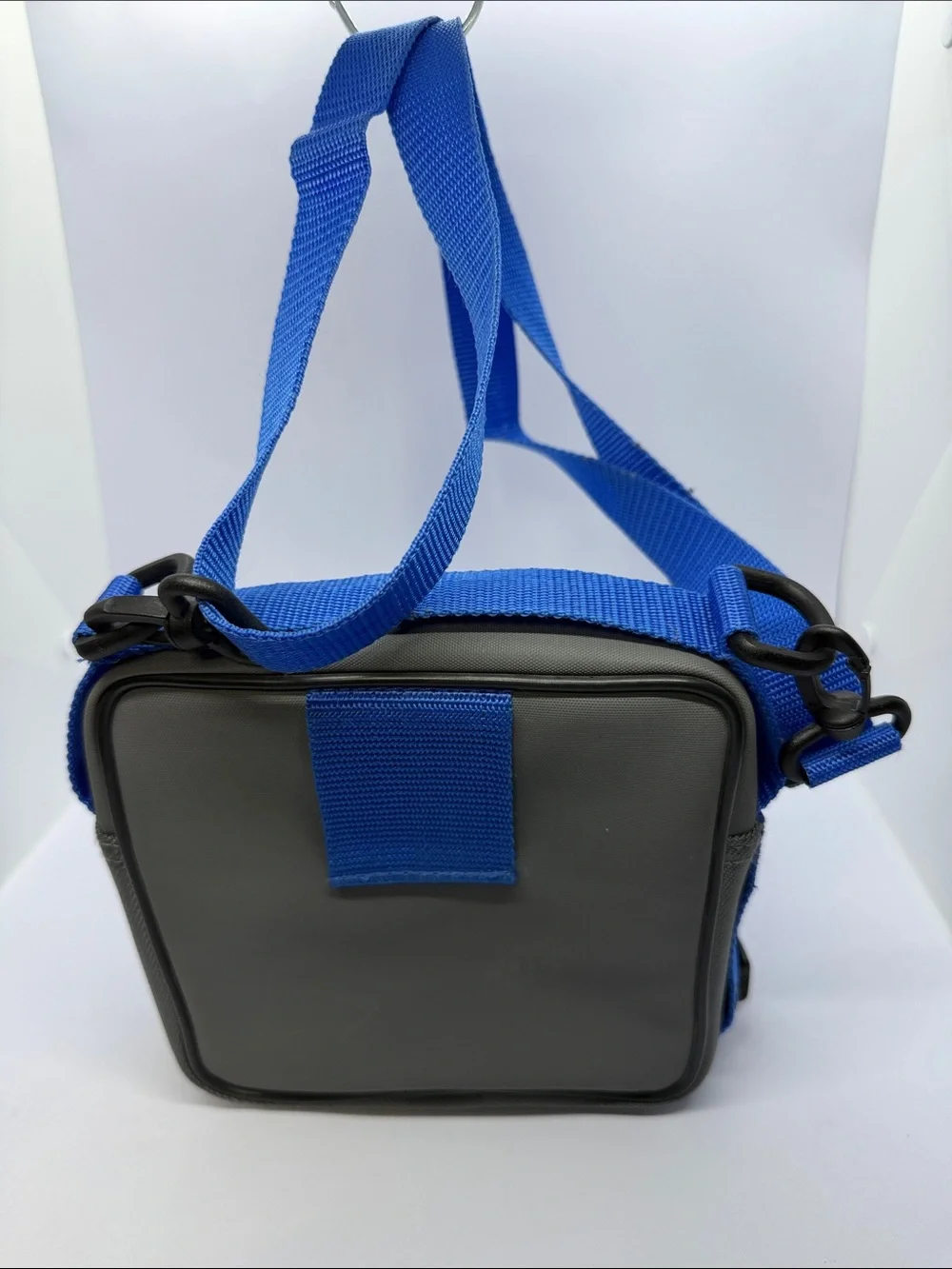 Blue and Gray Men's Messenger Crossbody